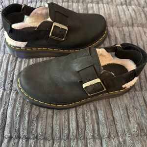 Dr. Martens Jorge II Slingback Mule Unisex 7M/8W Black Leather Slip On shoe